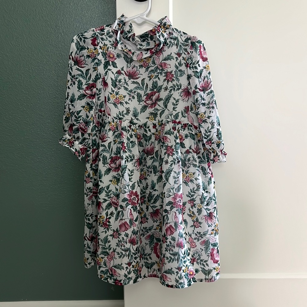 Janie and Jack dress: size 4 💜💚 Purple and green floral.